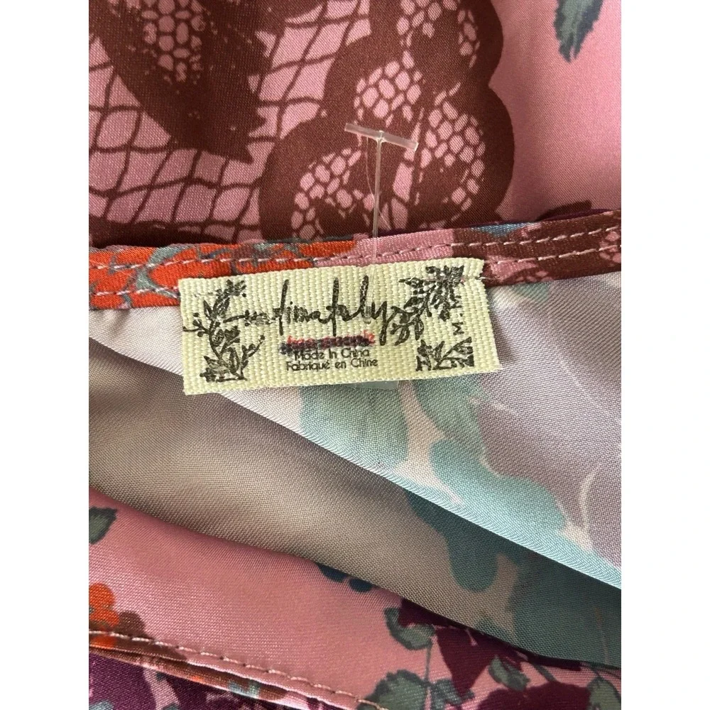 Free People Intimately Free People Printed Right This Way Satin Dress Medium‎